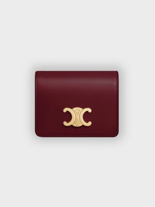 Triomphe Business Card Holder Shiny Calfskin Light Burgundy 10M123FOZ 28LB - CELINE - BALAAN 1