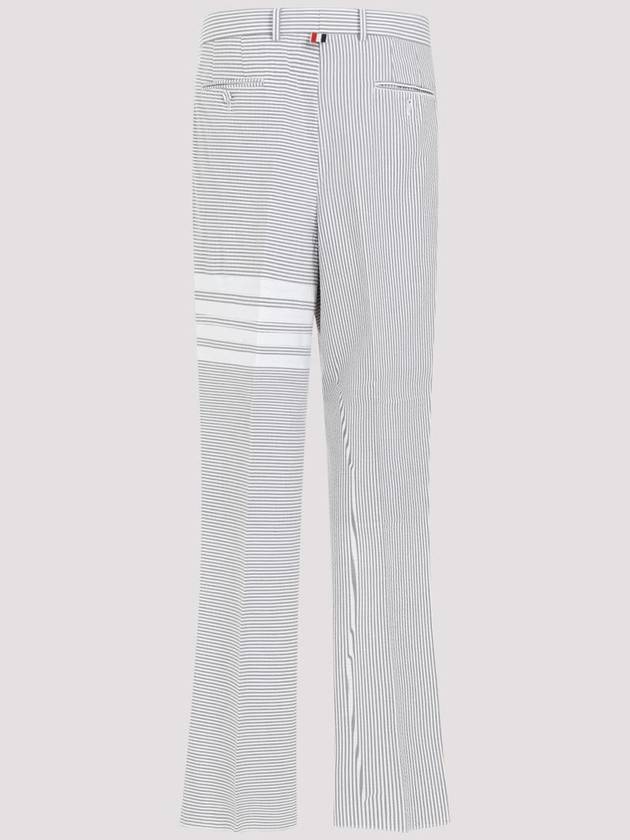 4 Bar Stripe Tailored Straight Pants Grey - THOM BROWNE - BALAAN 3