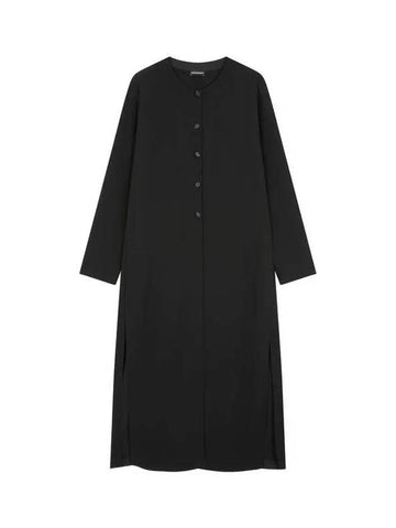 Women s Slit Crepe Single Coat Black 271549 - EMPORIO ARMANI - BALAAN 1