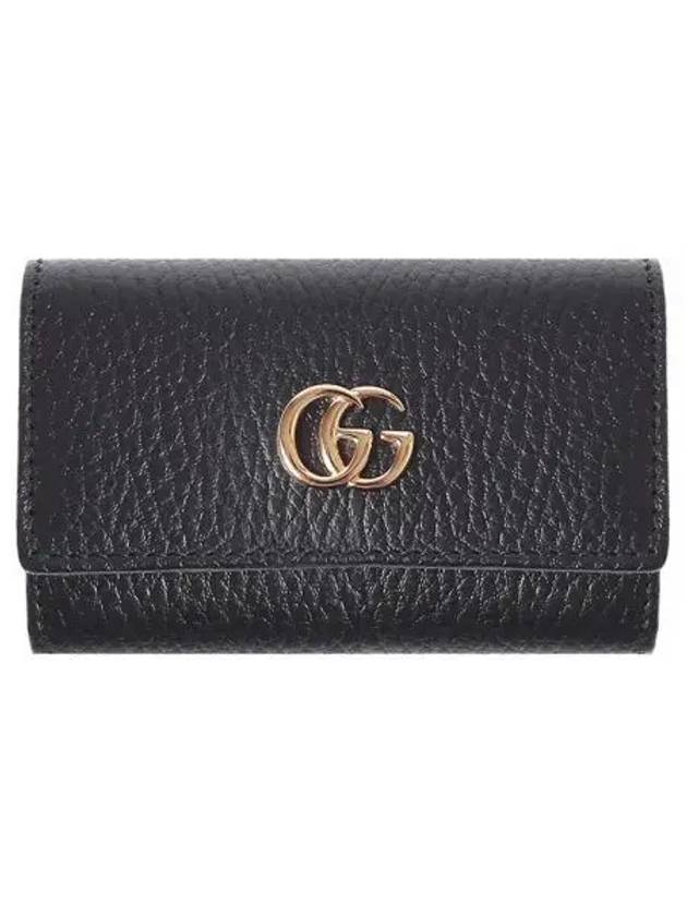 GG Marmont Leather Key Holder Black - GUCCI - BALAAN 2