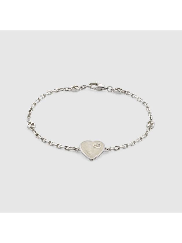 Heart Interlocking G Bracelet 925 Sterling Silver - GUCCI - BALAAN 2