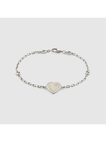 Heart Interlocking G Bracelet 925 Sterling Silver - GUCCI - BALAAN 2