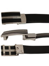 Classic Plate Buckle Leather Belt Black - MONTBLANC - BALAAN 3