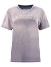 Logo Cotton Jersey Short Sleeve T-Shirt Lilac - MAISON MARGIELA - BALAAN 1