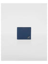 Triangle Logo Saffiano Half Wallet Navy - PRADA - BALAAN 2