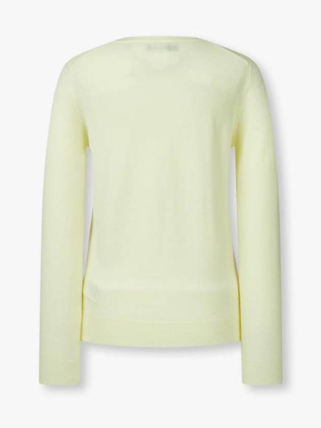 V-Neck Knit Top Pale Lime Yellow - J.LINDEBERG - BALAAN 3