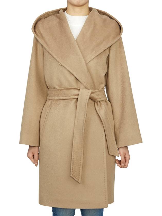 Newmang Hooded Single Coat Beige - MAX MARA - BALAAN 3