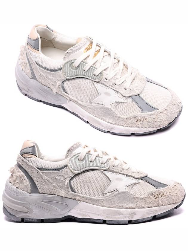 Mesh and Suede Leather Dad-Star Sneakers White Beige - GOLDEN GOOSE - BALAAN 3