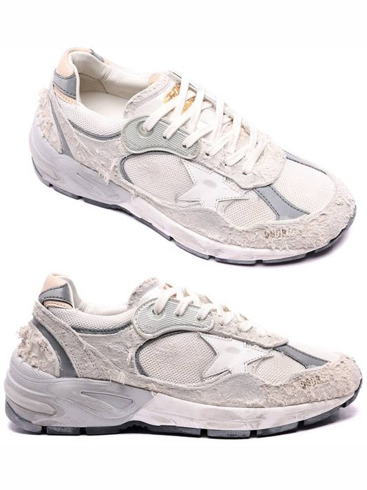 Mesh and Suede Leather Dad-Star Sneakers White Beige - GOLDEN GOOSE - BALAAN 2