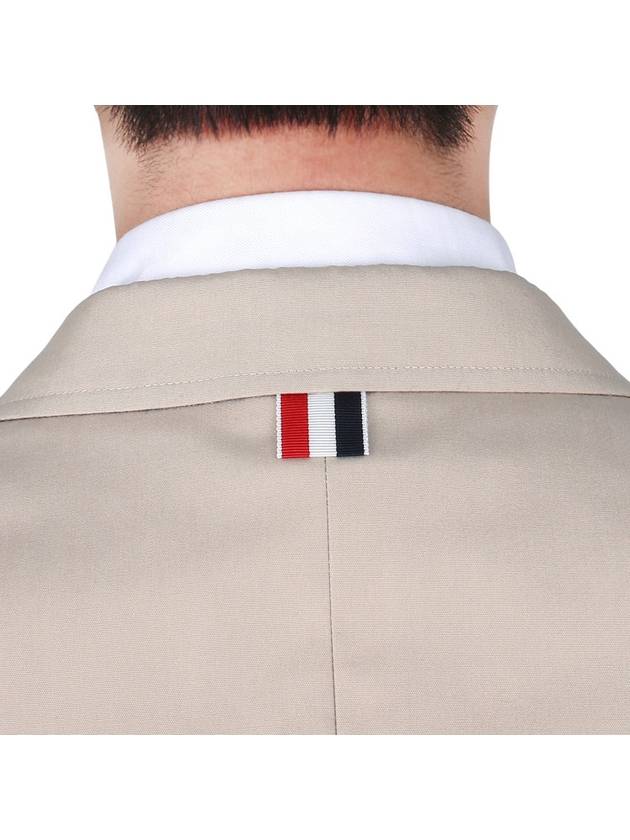 Typewriter Cloth Grosgrain Placket Sport Jacket Beige - THOM BROWNE - BALAAN 9