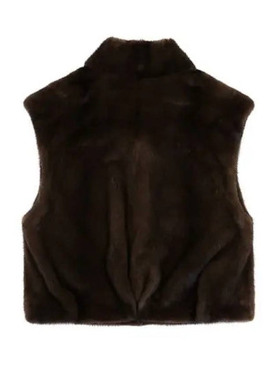 Women s Mink Vest 1034LXGL BROWN - BLACK&WHITE - BALAAN 2