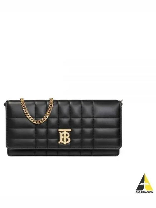 Lola Gold Logo Quilted Mini Cross Bag Black - BURBERRY - BALAAN 2