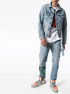 Bleach Arrow Slim Fit Denim Jacket - OFF WHITE - BALAAN.