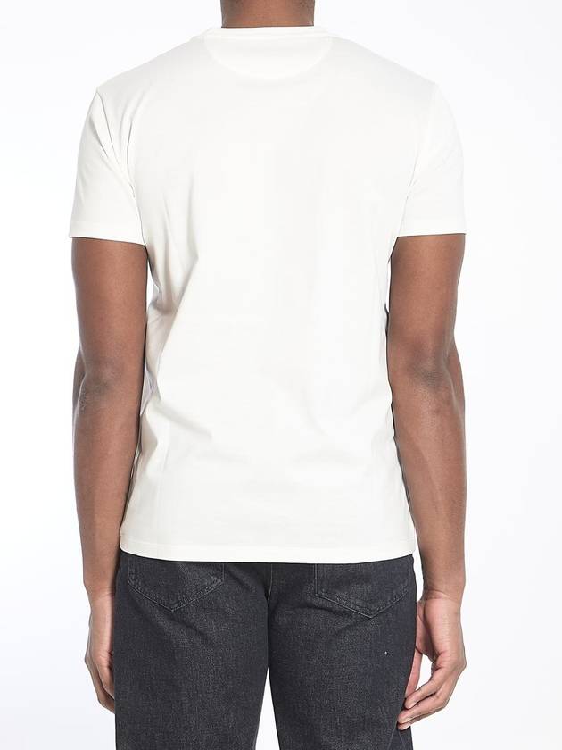 Embroidered Logo Short Sleeve T-Shirt White - FENDI - BALAAN 5