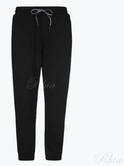 Logo Classic Drawstring Cotton Track Pants Black - VIVIENNE WESTWOOD - BALAAN 2