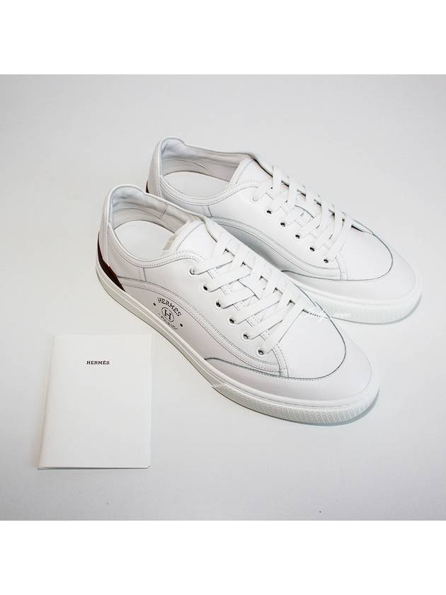 Get Leather Low Top Sneakers White - HERMES - BALAAN 4