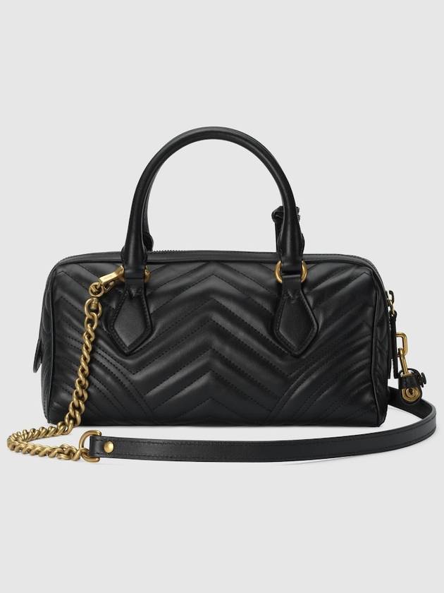 GG Marmont Small Top Handle Bag Black - GUCCI - BALAAN 7