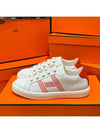 Women's Avantage Sneakers Calfskin Orange White - HERMES - BALAAN 2