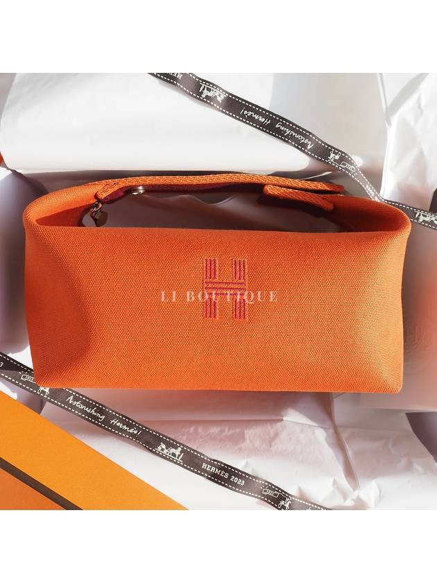 Bride A Brac Small Pouch Bag Orange Feu - HERMES - BALAAN 2