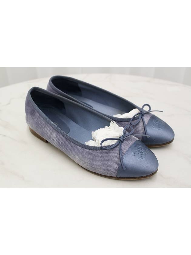 Two tone suede ballerina flat shoes size 38 purple - CHANEL - BALAAN 2