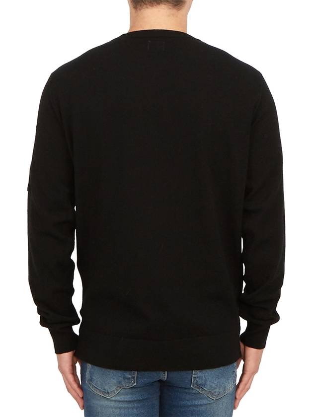 Lens Wappen Wool Knit Top Black - CP COMPANY - BALAAN 5