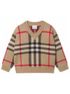 Kids Vintage Check V Neck Knit 8043661 - BURBERRY - BALAAN 2