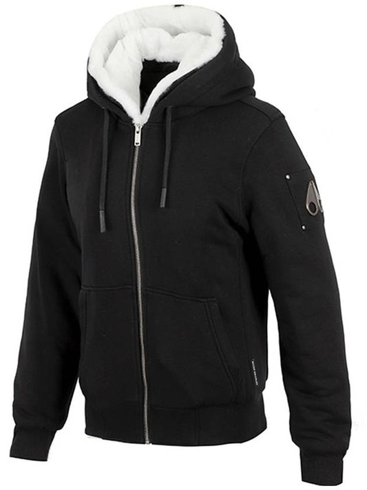 Classic Bunny 3 White Lining Zip Up Hoodie Black - MOOSE KNUCKLES - BALAAN 2