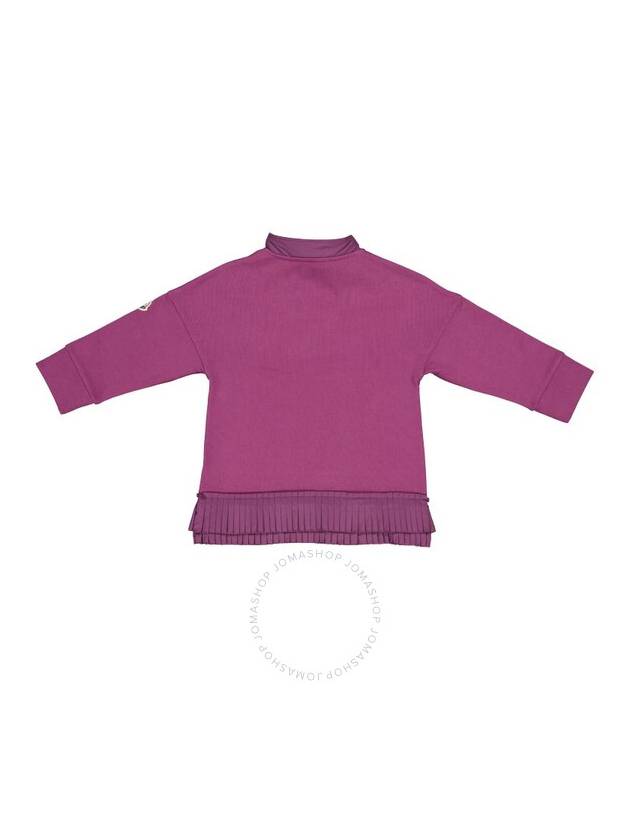 Moncler Girls Purple High Neck Ruffle-Detail Fleece Dress, Size 4Y - MONCLER - BALAAN 3