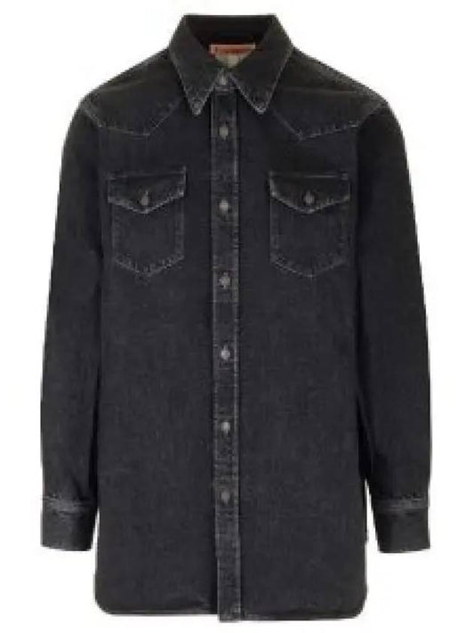 Karty Denim Long Sleeve Shirt Black - ACNE STUDIOS - BALAAN 2