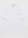 Cotton Square Label Short Sleeve T-Shirt White - WOOYOUNGMI - BALAAN 3