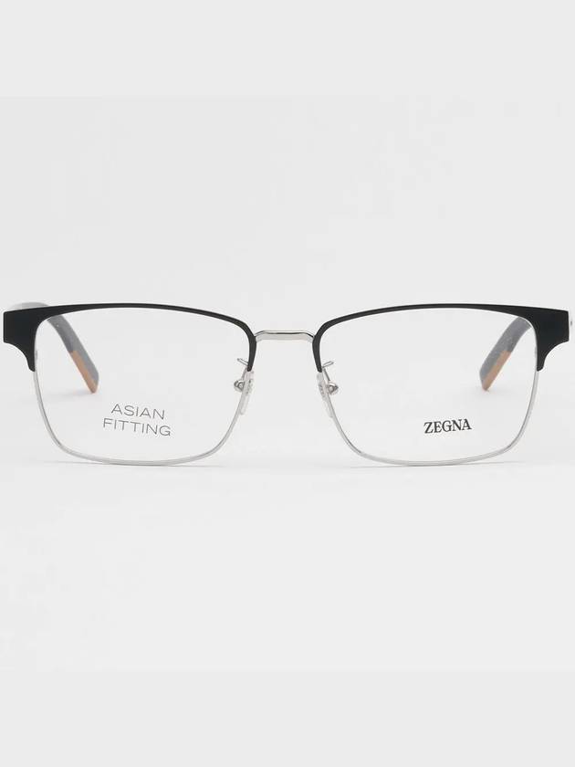 Zegna glasses frame EZ5212D 001 Asian fit square metal - ERMENEGILDO ZEGNA - BALAAN 5