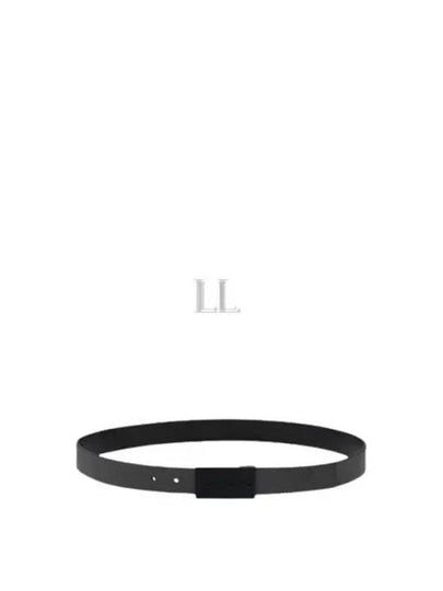 Men's Logo Square Leather Belt Black - SALVATORE FERRAGAMO - BALAAN 2