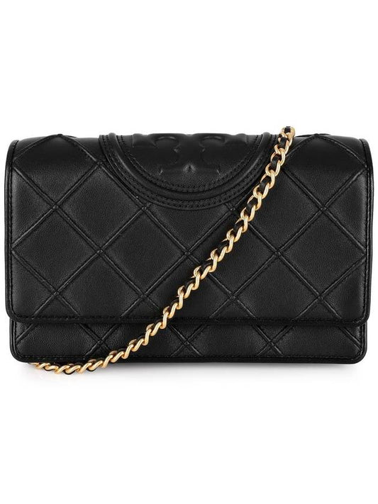 Fleming Soft Chain Long Wallet Bag Black - TORY BURCH - BALAAN 2