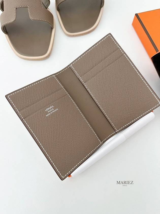 MC² Euclide Card Holder Epsom Etoupe Brown - HERMES - BALAAN 8