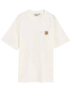 Men's Nelson Cotton Oversized Short Sleeve T-Shirt White I029949 D6GD - CARHARTT - BALAAN 3