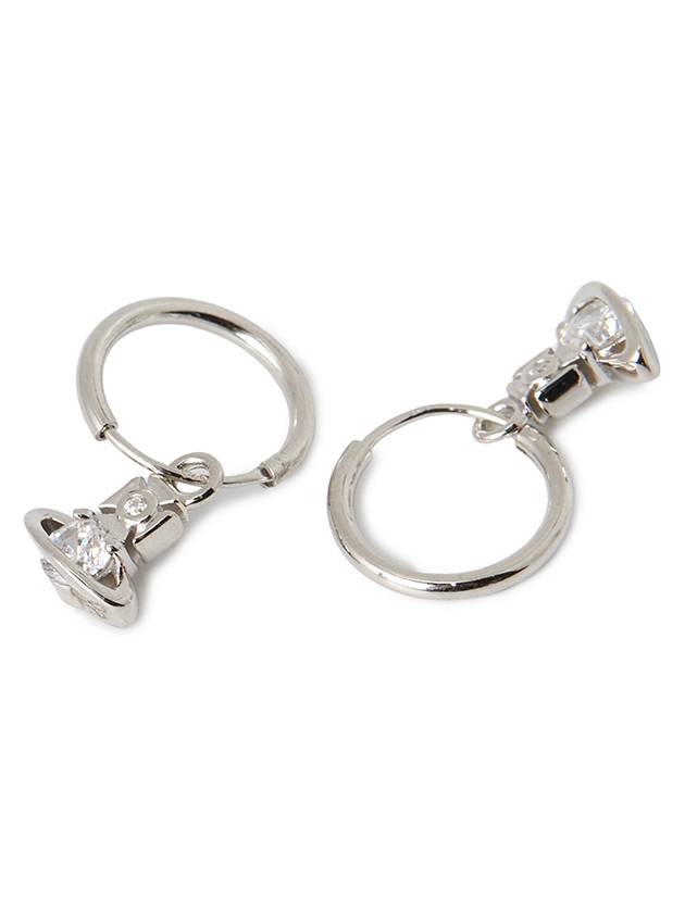 Nina Spark Crystal Hoop Earrings Silver - VIVIENNE WESTWOOD - BALAAN 4