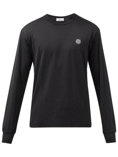 Stone Island Logo Patch Cotton Jersey Long Sleeve T Shirt 761522713 771522713 - STONE ISLAND - BALAAN 1