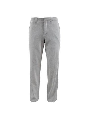 Cashmere Silk Jersey Fit Straight Pants Gray - BURBERRY - BALAAN 1