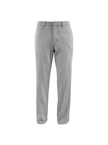 Cashmere Silk Jersey Fit Straight Pants Gray - BURBERRY - BALAAN 1