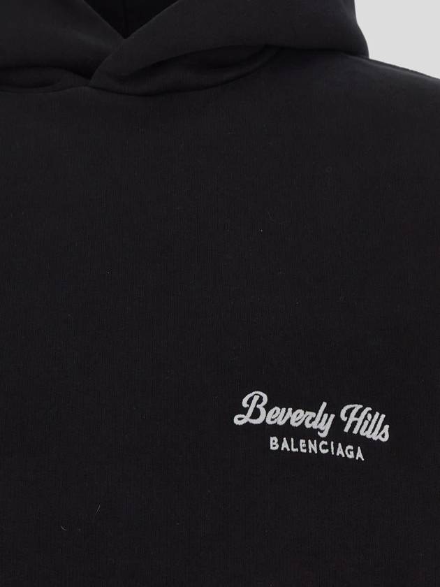 Beverly Hills Embroidered Hoodie Black - BALENCIAGA - BALAAN 4