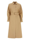 Memo Belted Collar Trench Coat Beige - MAX MARA - BALAAN 1