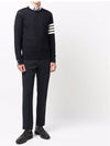 4 Bar Armband Classic Merino Wool Knit Top Navy - THOM BROWNE - BALAAN 6