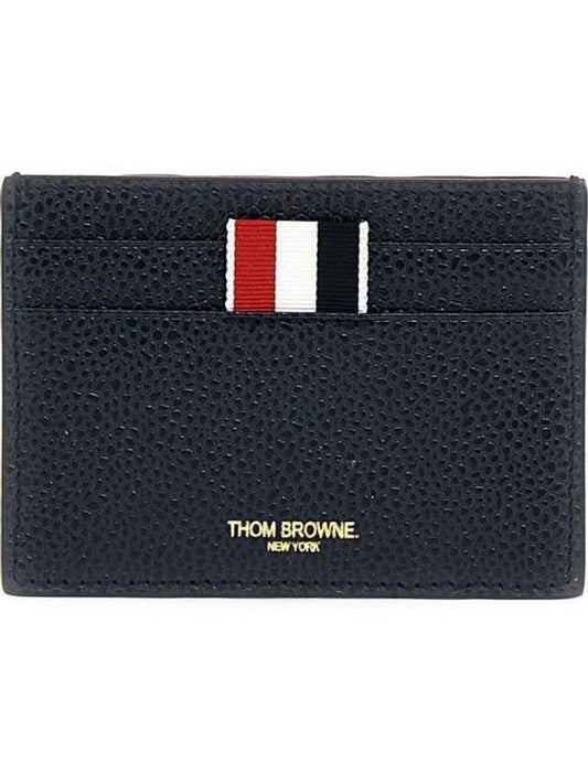 Men's Pebble Diagonal Stripe Card Wallet Navy - THOM BROWNE - BALAAN 1