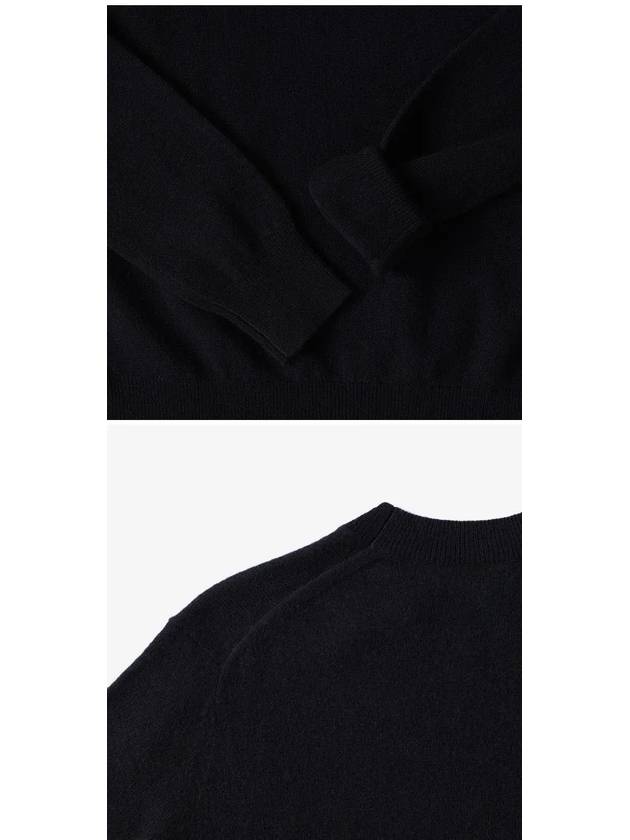 Face Patch Crew Neck Knit Top Black - ACNE STUDIOS - BALAAN 5