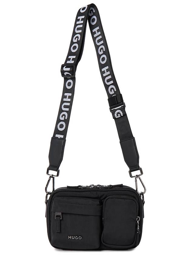 Tyrone Embroidered Logo Strap Cross Bag Black - HUGO BOSS - BALAAN 7