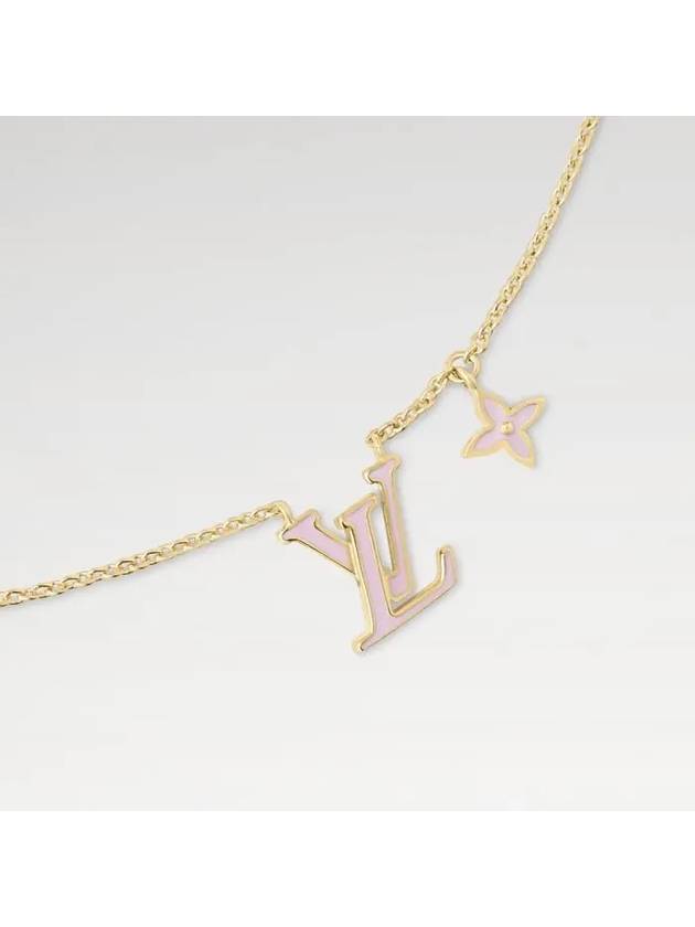 LV Iconic Enamel Necklace Gold - LOUIS VUITTON - BALAAN 3