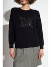 Women's Palato M Logo Knit Top Black - MAX MARA - BALAAN 3