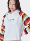 Flower Embroidery Jeogory Hoodie White - TEENYTIGER - BALAAN 4