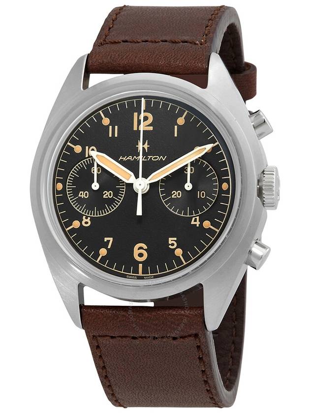 Hamilton Khaki Aviation Pioneer Chronograph Hand Wind Black Dial Men's Watch H76409530 - HAMILTON - BALAAN 1