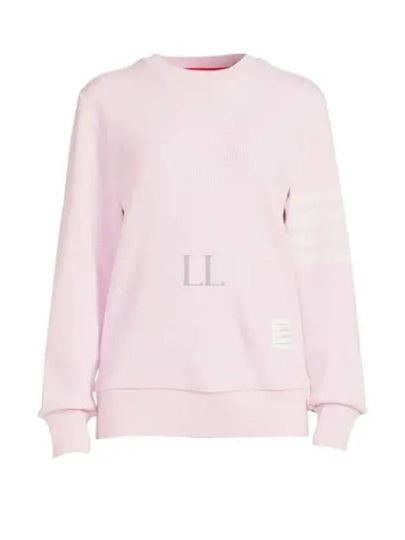 4-Bar Striped Waffle Wool Cashmere Pullover Knit Top Light Pink - THOM BROWNE - BALAAN 2